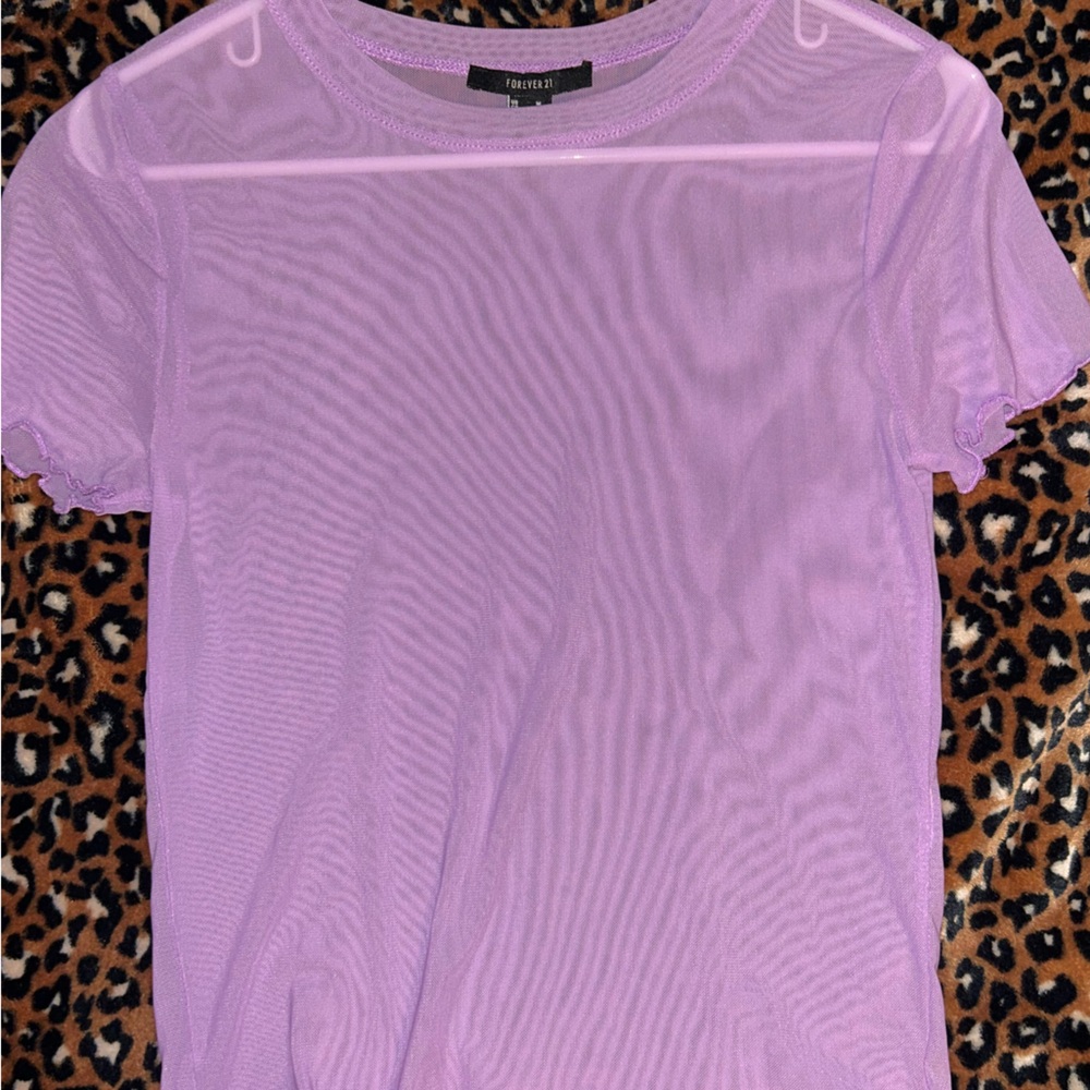 Forever 21 Light Purple Sheer Tee